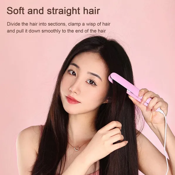 Mini Portable Hair Straightener – Fast Heat Ceramic Styling Iron